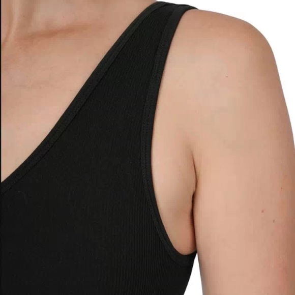 Ribbed Black Jumpsuit - Picture 3 of 6